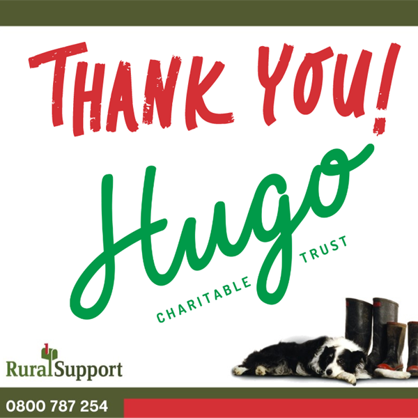 Hugo Charitable Trust donates to the Rural Support Trust