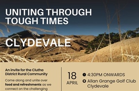 Uniting Through Tough Times Event, Clydevale, Otago