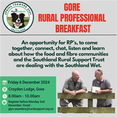 Gore Rural Professionals Breakfast - Gore, Southland