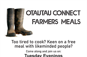 Otautau Connect Farmers Meals on Tuesday Evenings, Southland