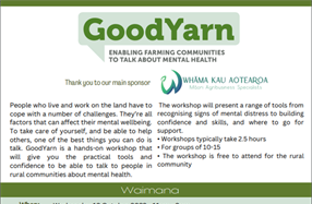 Good Yarn Workshop - Otamarakau