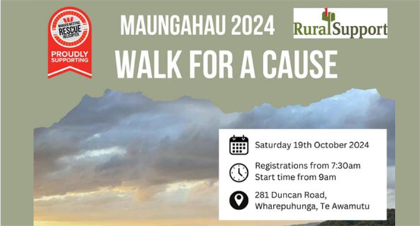 Maungahau Walk for a Cause - Wharepuhunga, Waikato