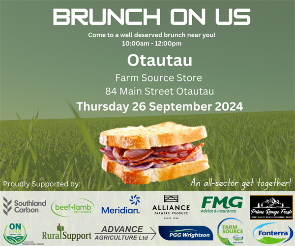 Brunch on Us - Otautau, Southland