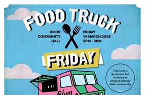 Food Truck Friday|  Omihi Community Hall| Hurunui